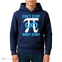Can't Stop Won't Stop! Pi Day Infinity Math Geek Logo Kids Hoodie thumb 4