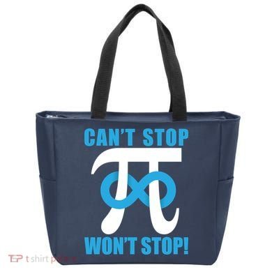 Can't Stop Won't Stop! Pi Day Infinity Math Geek Logo Tote Bag