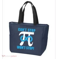Can't Stop Won't Stop! Pi Day Infinity Math Geek Logo Tote Bag thumb 3