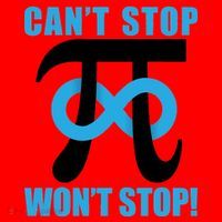 Can't Stop Won't Stop! Pi Day Infinity Math Geek Logo Santa Hat thumb 1