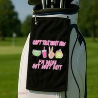 Can't Talk Right Now I'm Doing Hot Aunt Shit Babysitting Golf Towel thumb 2