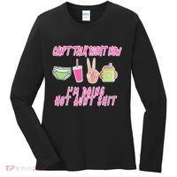 Can't Talk Right Now I'm Doing Hot Aunt Shit Babysitting Women's Long Sleeve Shirt thumb 0