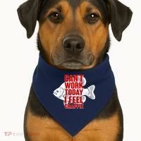 Can't Work Today I Feel Crappie USA-Made Doggie Bandana thumb 1