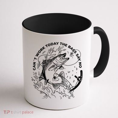 Can't Work Today The Bass Say No Coffee Mug back