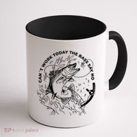 Can't Work Today The Bass Say No Coffee Mug thumb 1
