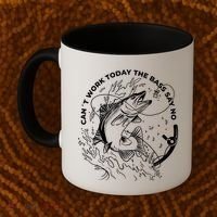 Can't Work Today The Bass Say No Coffee Mug thumb 2