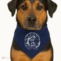 Can't Work Today The Bass Say No USA-Made Doggie Bandana thumb 1