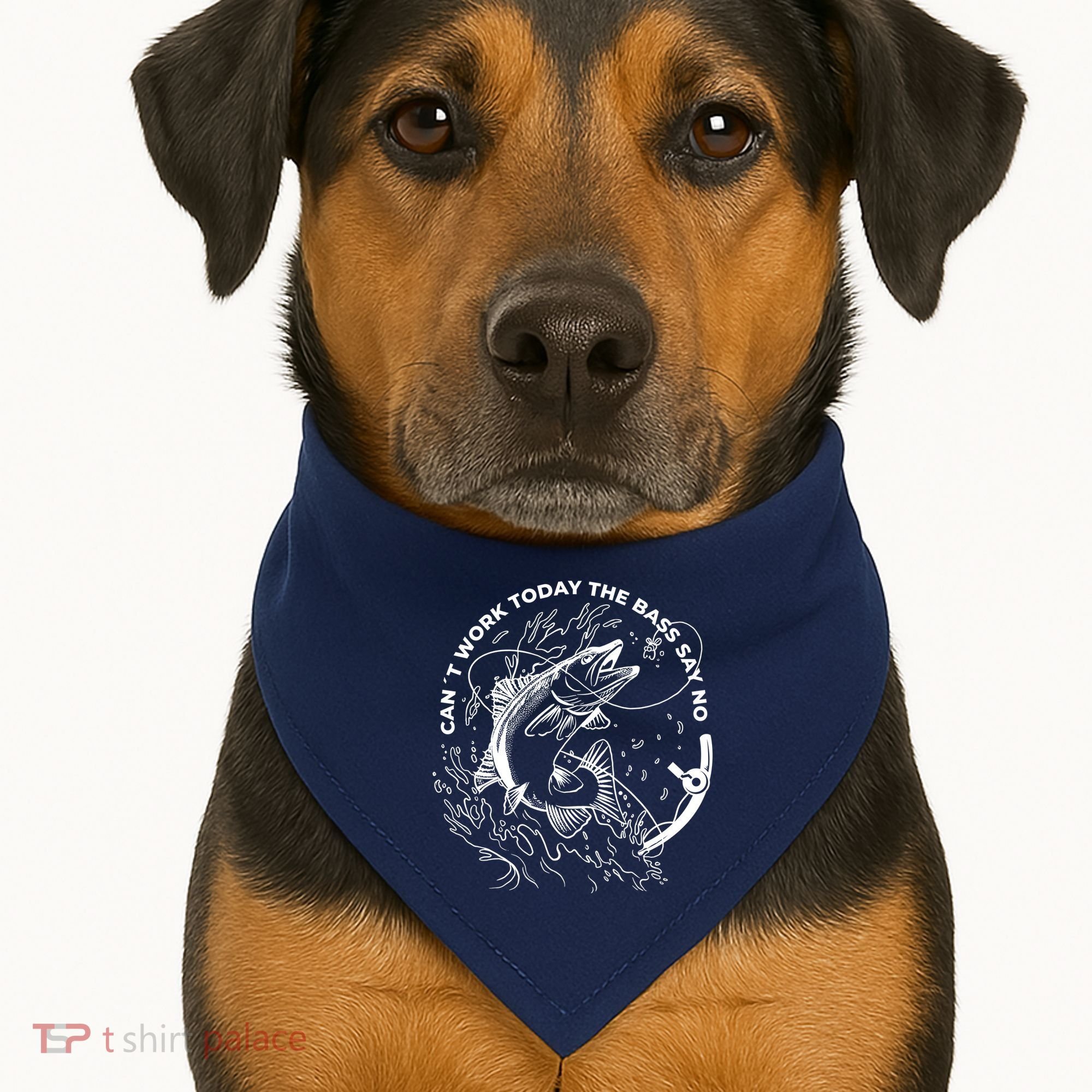 Can't Work Today The Bass Say No USA-Made Doggie Bandana