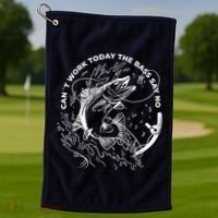 Can't Work Today The Bass Say No Golf Towel thumb 1