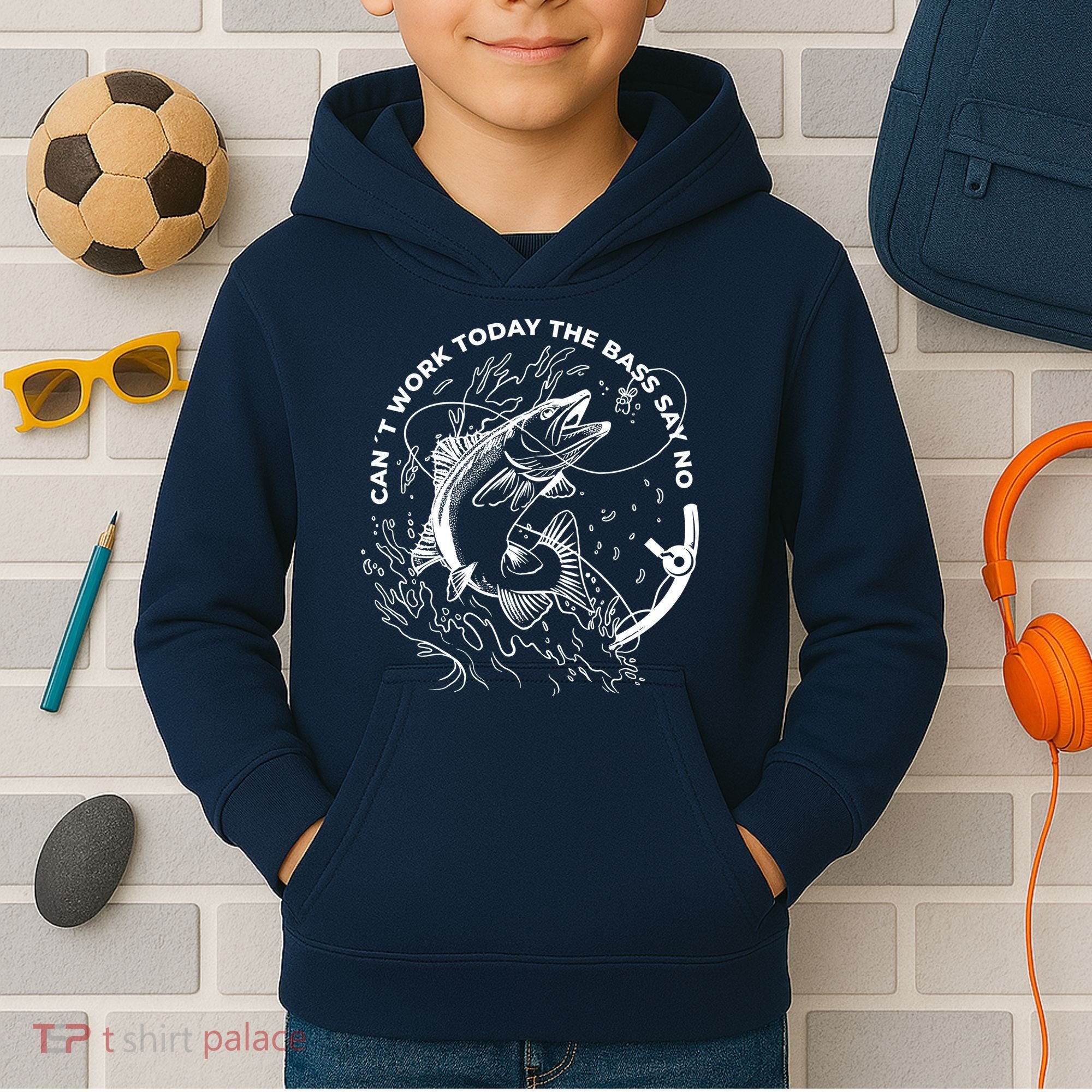 Can't Work Today The Bass Say No Kids Hoodie