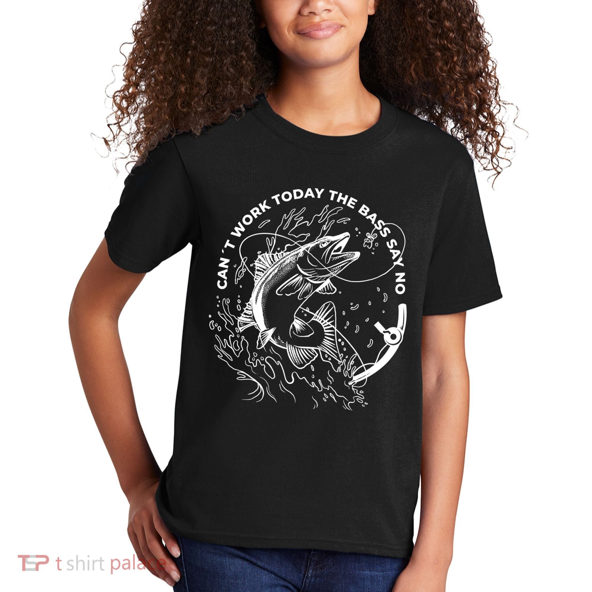 Can't Work Today The Bass Say No Kids T-Shirt