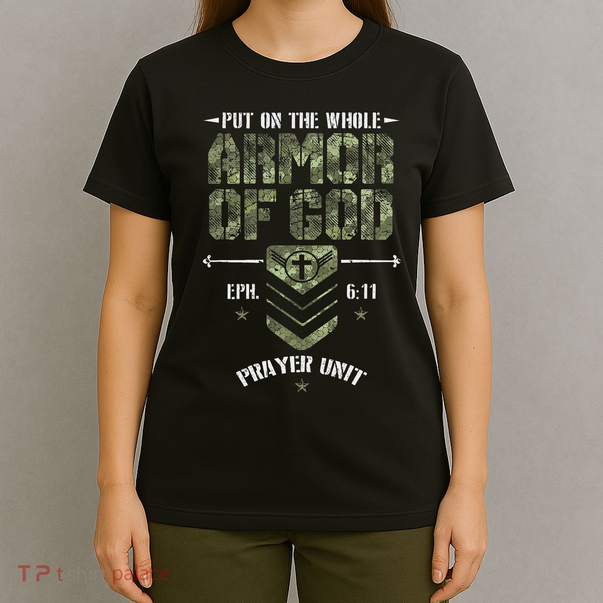 Camo Armor Of God Christians Religious Camouflage T-Shirt