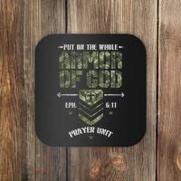 Camo Armor Of God Christians Religious Camouflage Coaster thumb 0