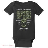 Camo Armor Of God Christians Religious Camouflage Baby Bodysuit thumb 0