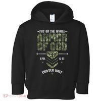Camo Armor Of God Christians Religious Camouflage Toddler Hoodie thumb 0