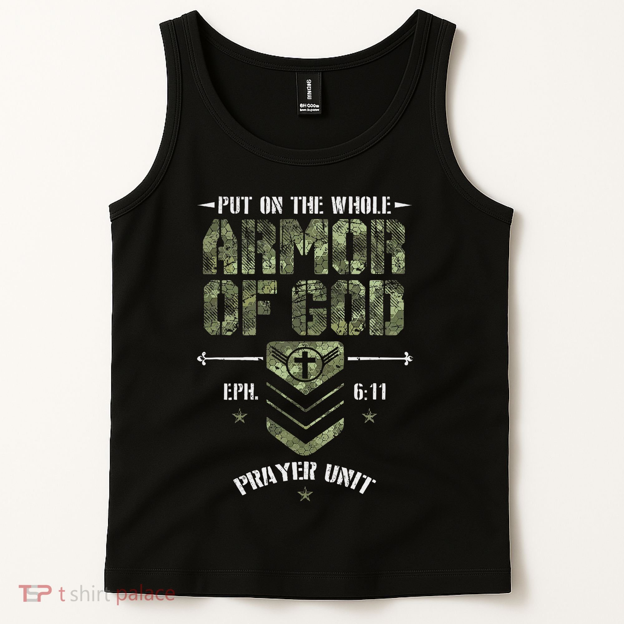 Camo Armor Of God Christians Religious Camouflage Tank Top