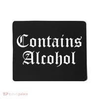 Contains Alcohol Old English Style Beer Wine Lover Mousepad thumb 0