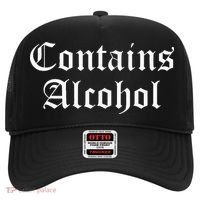 Contains Alcohol Old English Style Beer Wine Lover Hat thumb 0