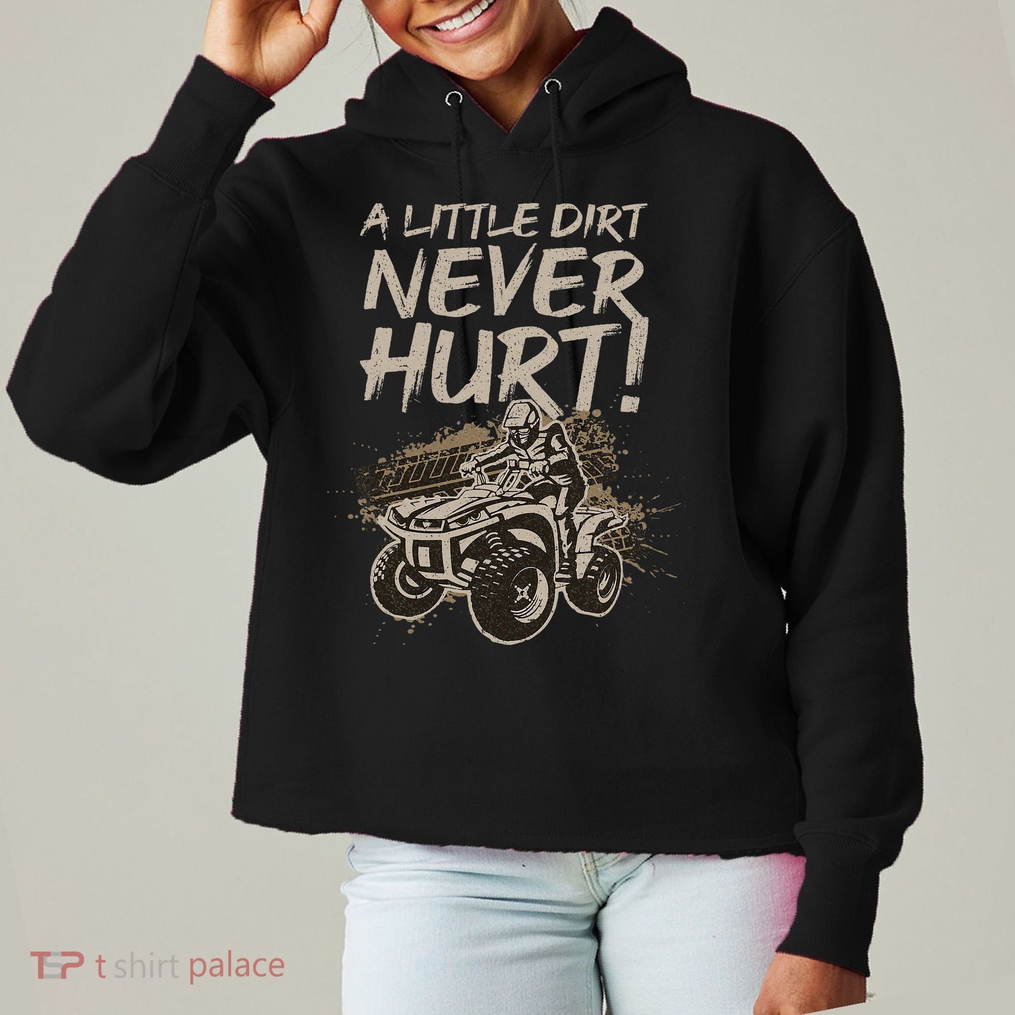 Cool Atv Off Road 4 Wheeler Bike Quad Racing Ladies Heavyweight Boxy Pullover Hoodie