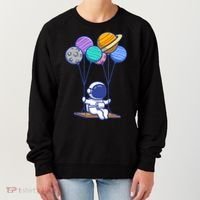 Cute Astronaut On Balloon Swing Women's Sweatshirt thumb 0