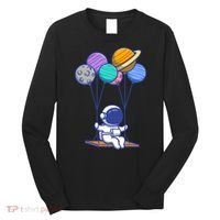 Cute Astronaut On Balloon Swing Long Sleeve Shirt thumb 0