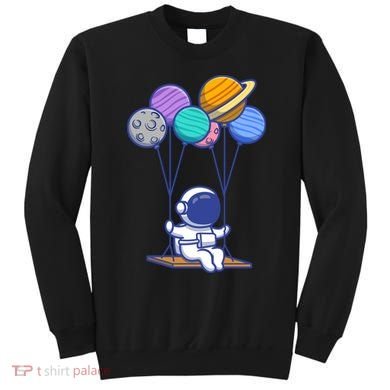 Cute Astronaut On Balloon Swing Sweatshirt
