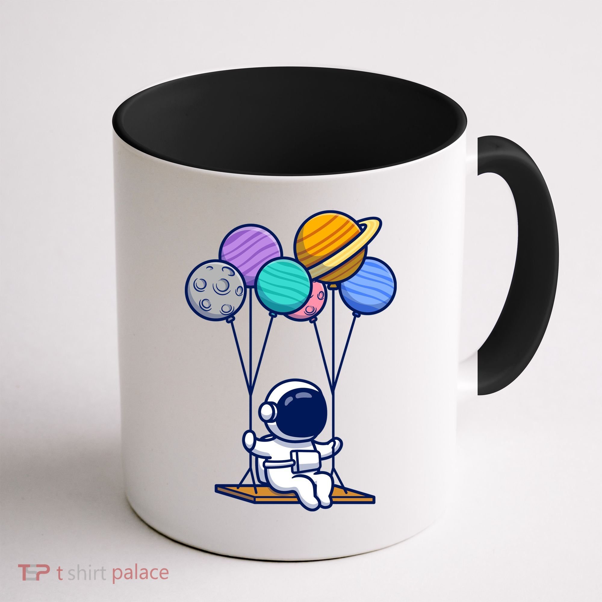 Cute Astronaut On Balloon Swing Coffee Mug