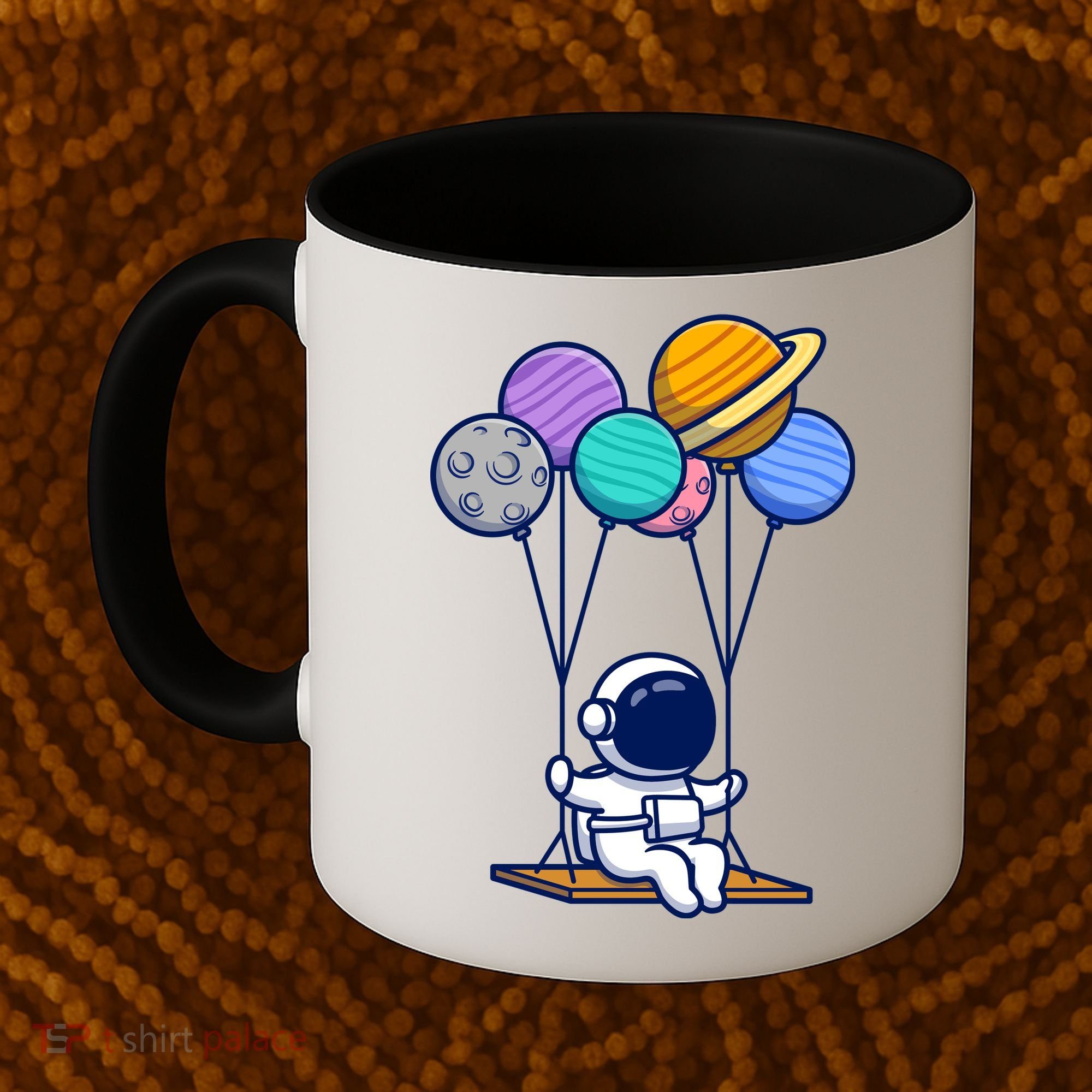Cute Astronaut On Balloon Swing Coffee Mug
