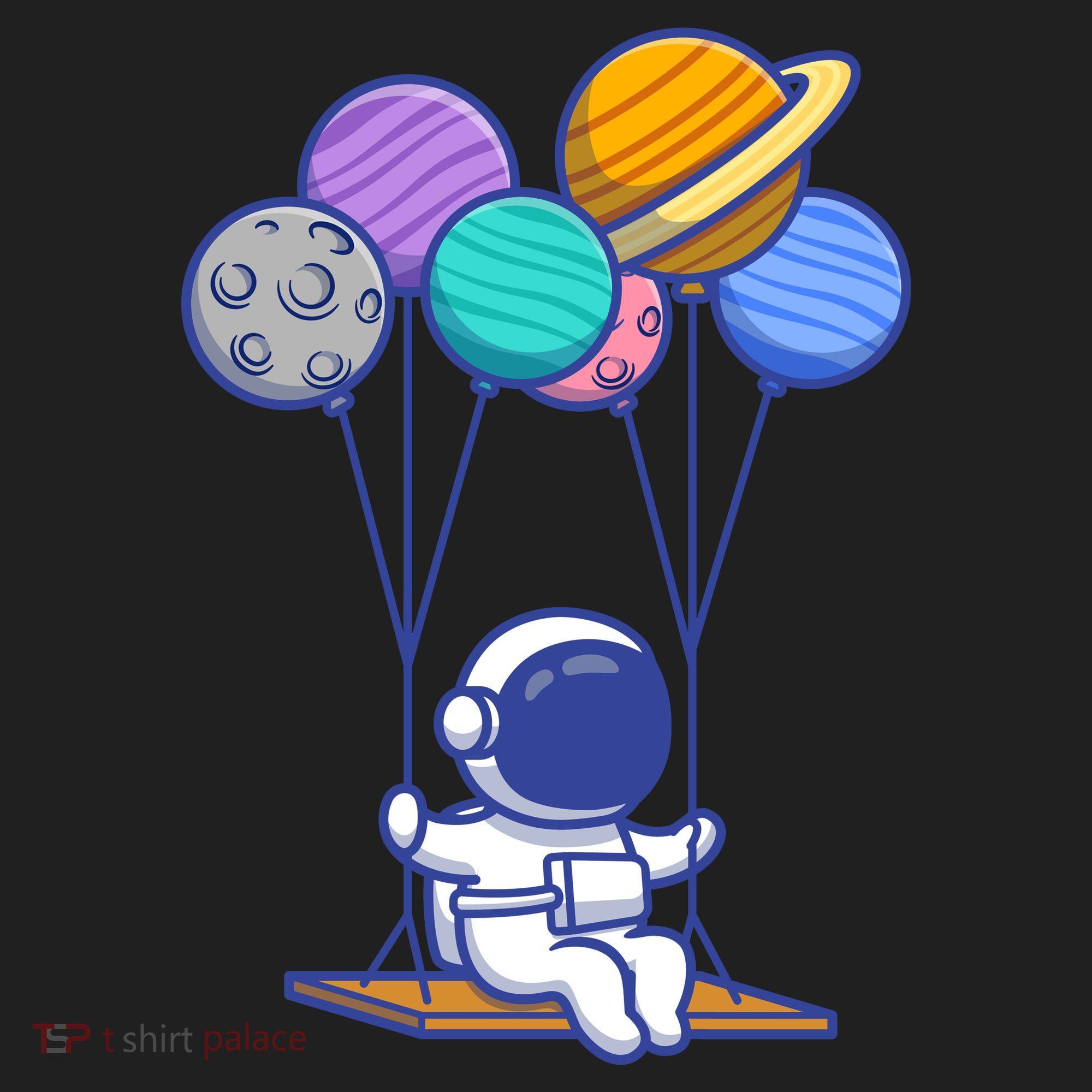 Cute Astronaut On Balloon Swing Beanie