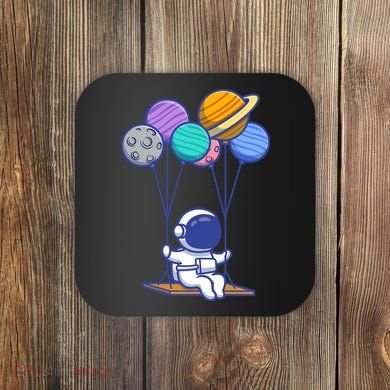Cute Astronaut On Balloon Swing Coaster