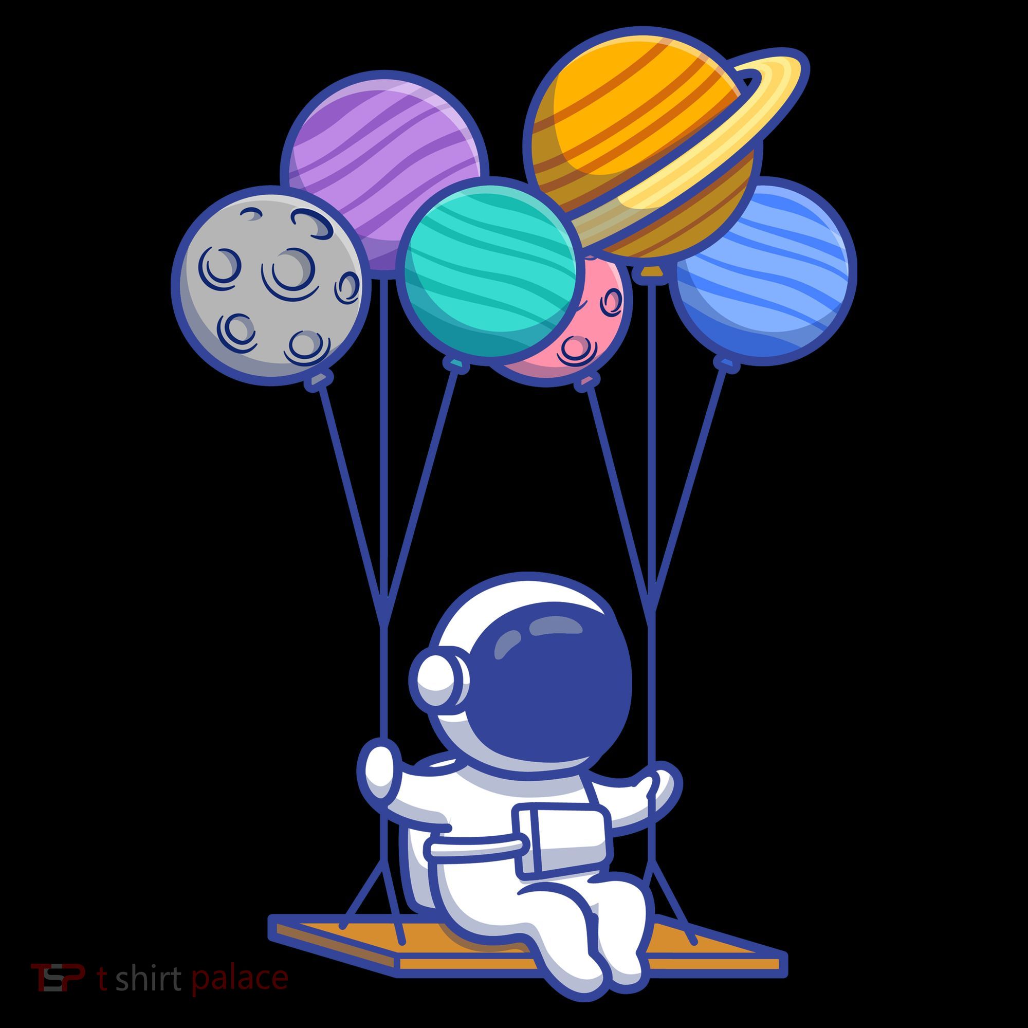 Cute Astronaut On Balloon Swing Women's Hoodie