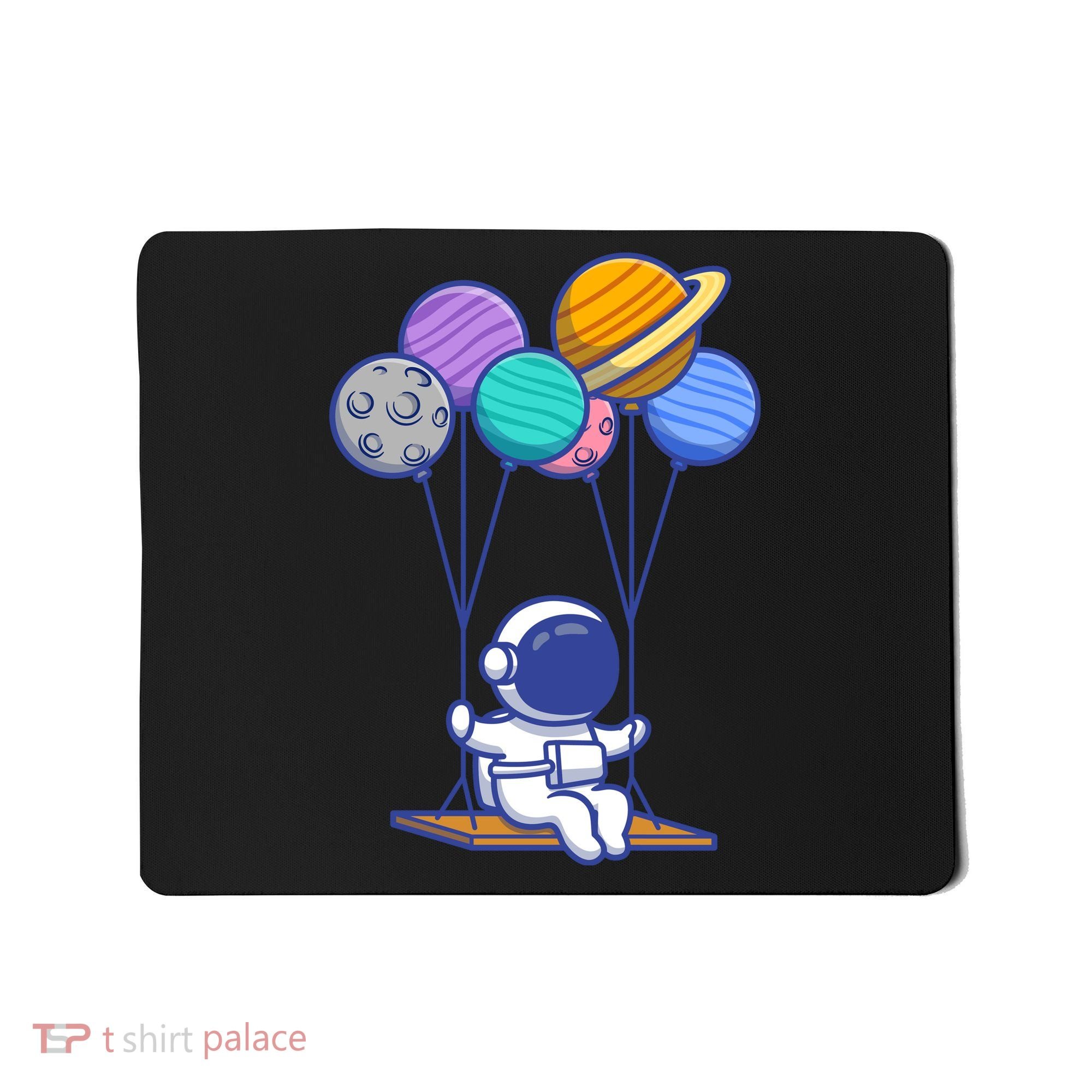 Cute Astronaut On Balloon Swing Mousepad