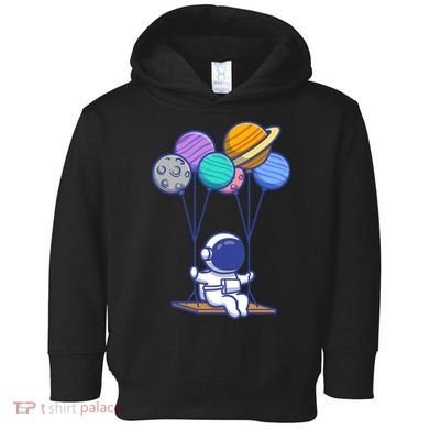 Cute Astronaut On Balloon Swing Toddler Hoodie