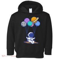 Cute Astronaut On Balloon Swing Toddler Hoodie thumb 0