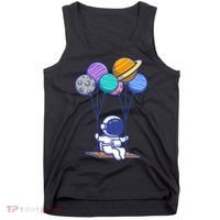 Cute Astronaut On Balloon Swing Tank Top thumb 0