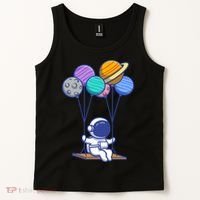 Cute Astronaut On Balloon Swing Tank Top thumb 2