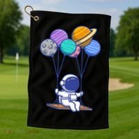 Cute Astronaut On Balloon Swing Golf Towel thumb 1