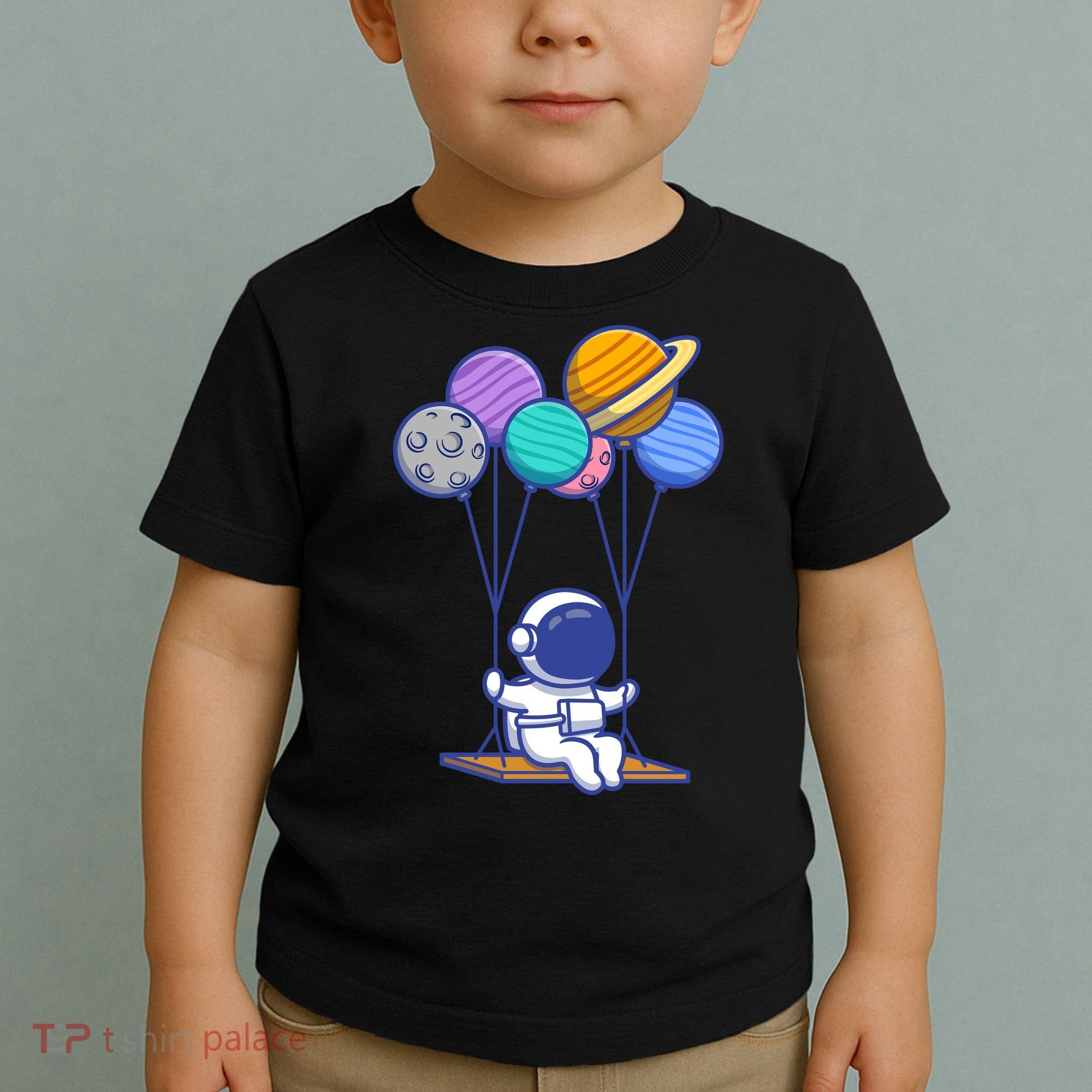 Cute Astronaut On Balloon Swing Toddler T-Shirt