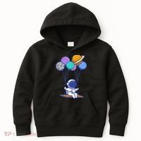 Cute Astronaut On Balloon Swing Kids Hoodie thumb 0