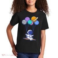 Cute Astronaut On Balloon Swing Kids T-Shirt thumb 2