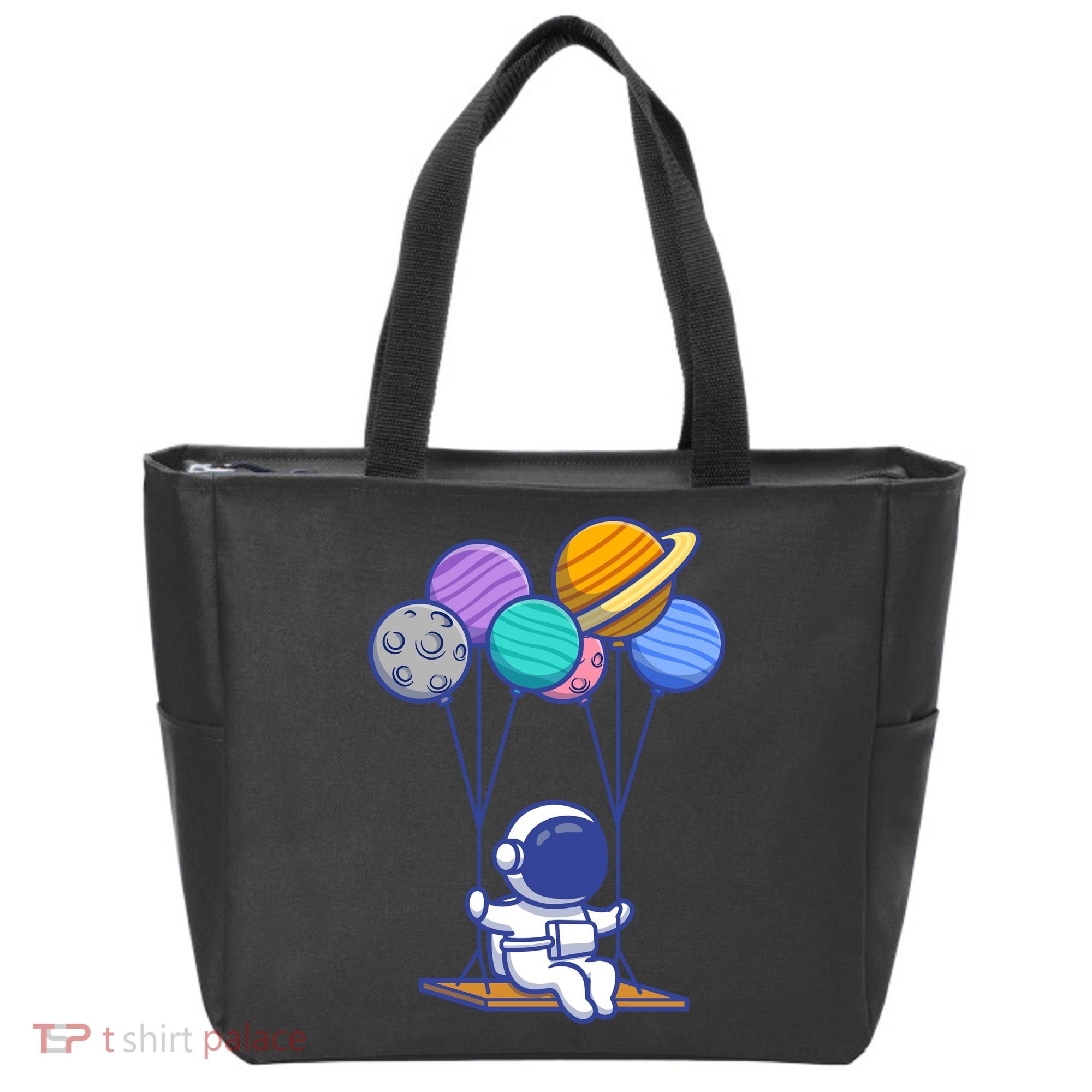 Cute Astronaut On Balloon Swing Tote Bag