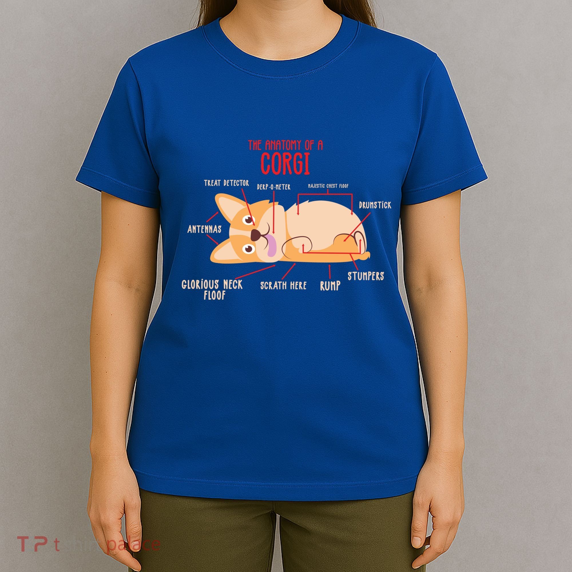 Corgi: Anatomy Of A Corgi Funny Dog Owner Gift T-Shirt