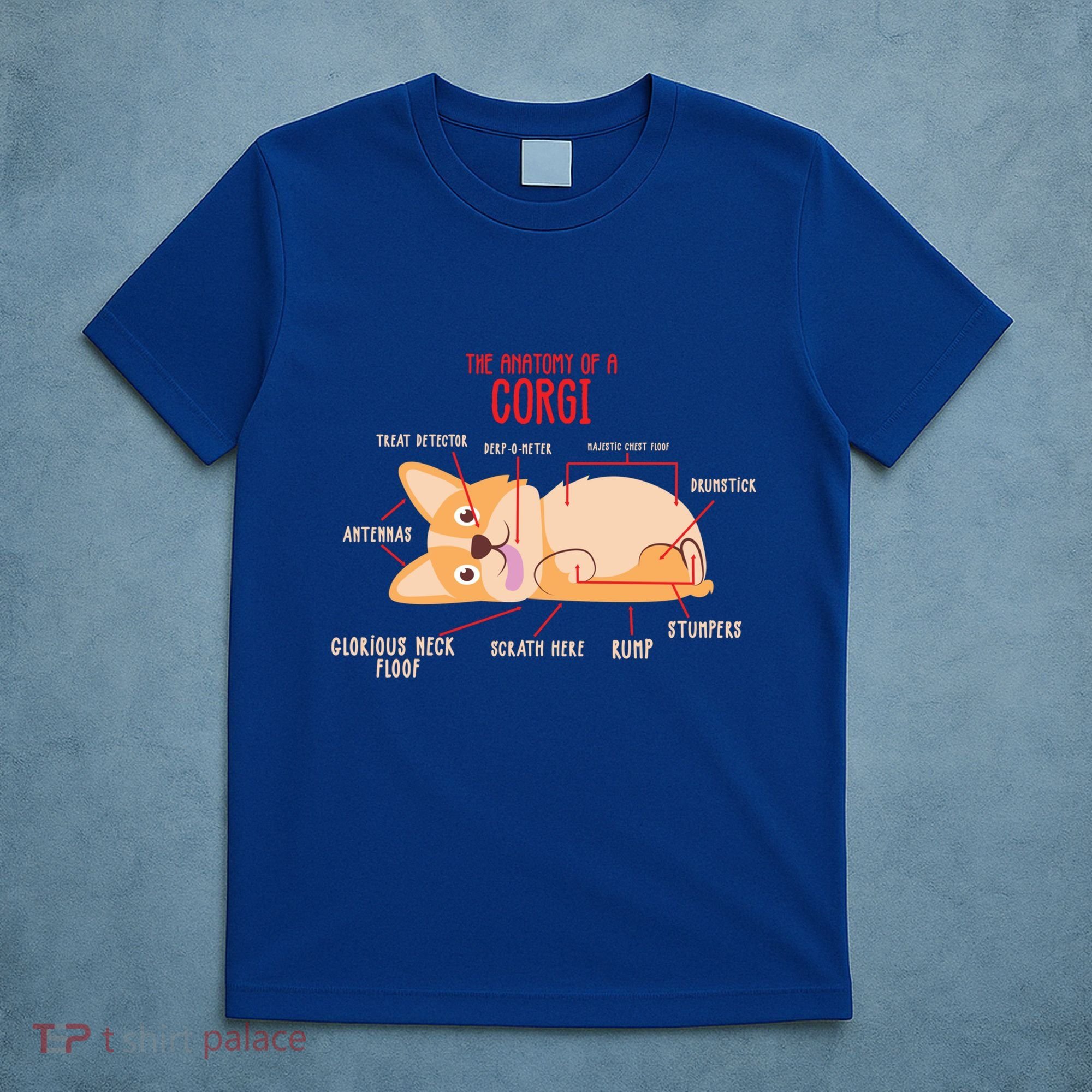 Corgi: Anatomy Of A Corgi Funny Dog Owner Gift T-Shirt