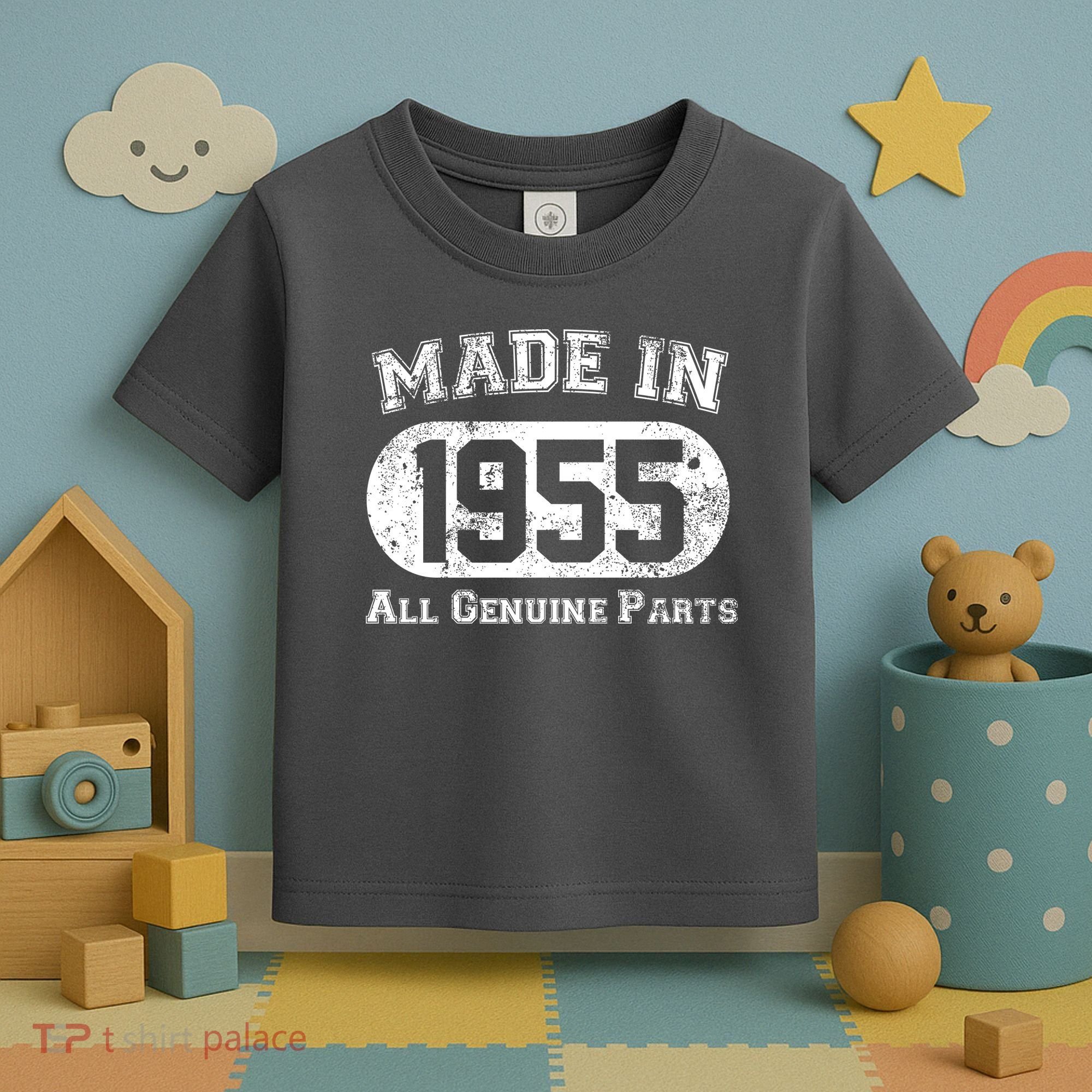 Custom AI Personalized Birthday Year Made In 19XX All Genuine Parts Toddler T-Shirt