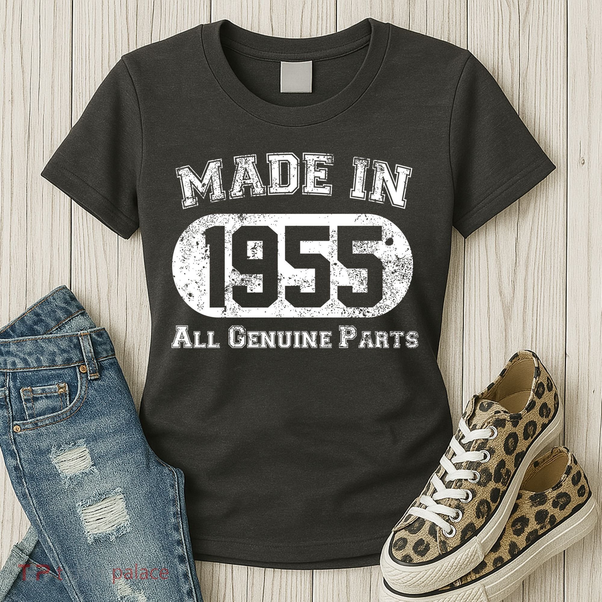 Custom AI Personalized Birthday Year Made In 19XX All Genuine Parts Women's T-Shirt