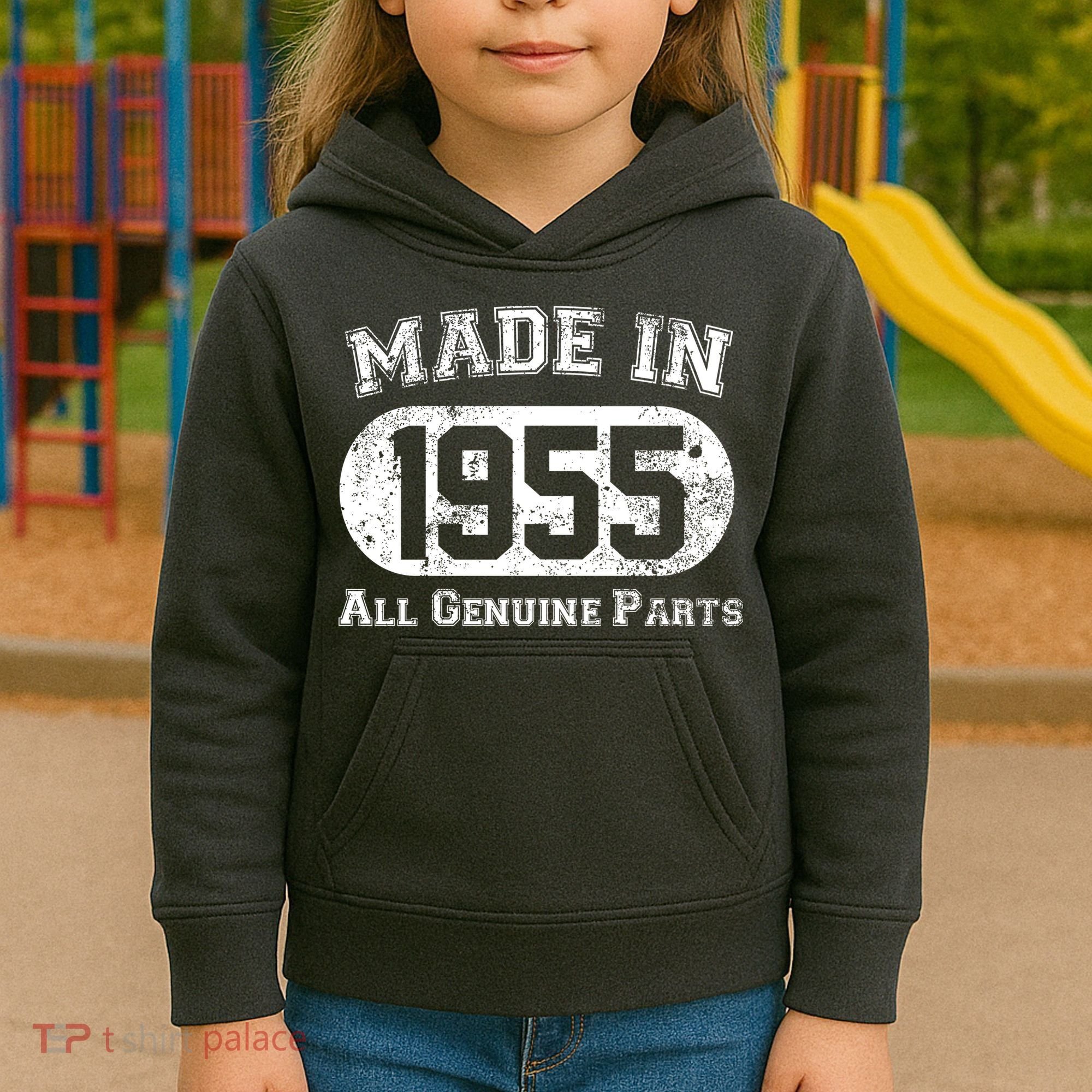 Custom AI Personalized Birthday Year Made In 19XX All Genuine Parts Kids Hoodie
