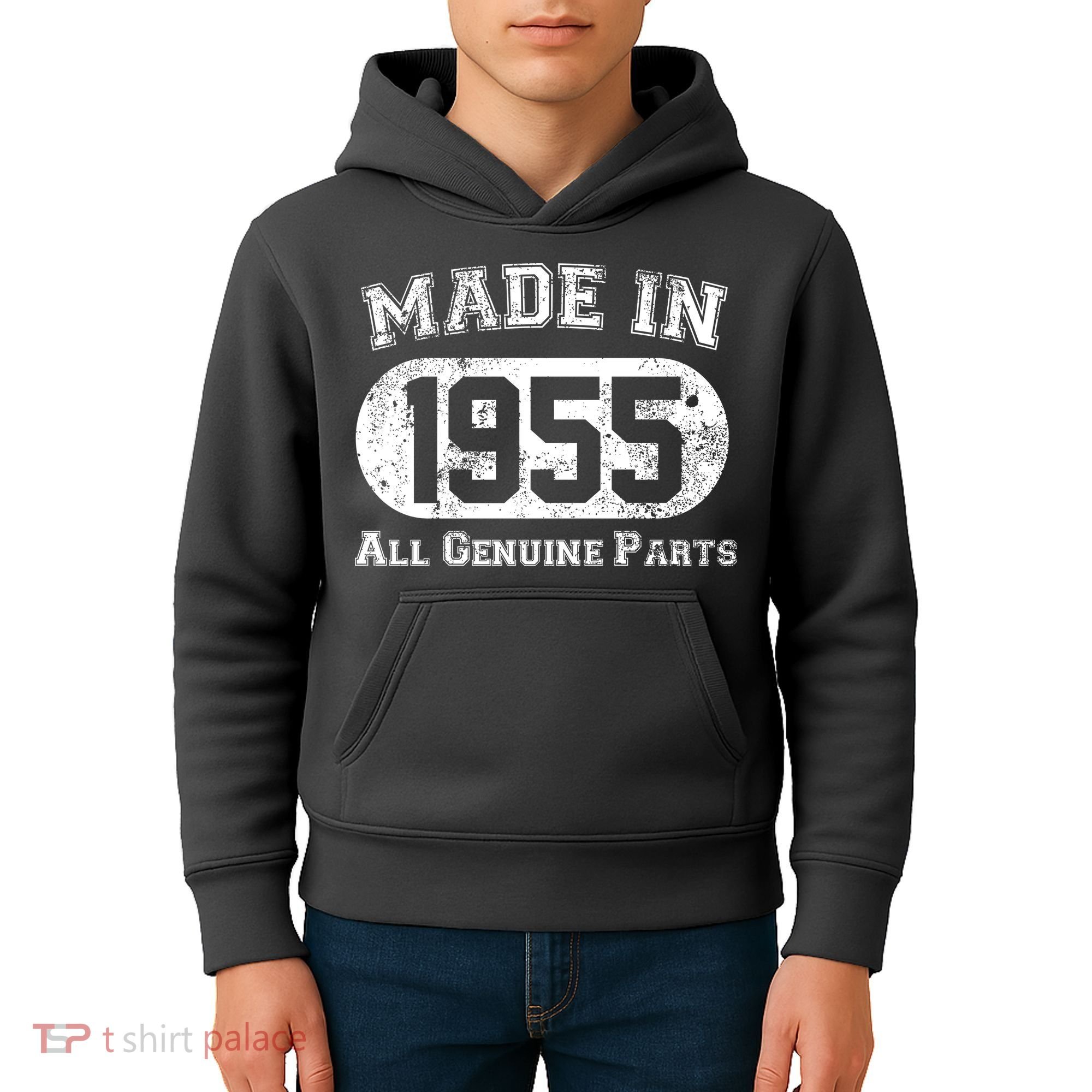 Custom AI Personalized Birthday Year Made In 19XX All Genuine Parts Kids Hoodie