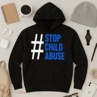 Child Abuse Prevention Awareness Blue Boho Rainbow Pinwheel Hoodie thumb 3