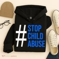 Child Abuse Prevention Awareness Blue Boho Rainbow Pinwheel Hoodie thumb 4