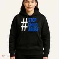 Child Abuse Prevention Awareness Blue Boho Rainbow Pinwheel Hoodie thumb 5